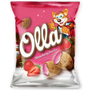 olla snacks alunițe umplute cu cremă de căpșuni 100g