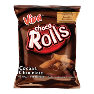 viva choco rolls cu cremă de cacao și ciocolată 100g