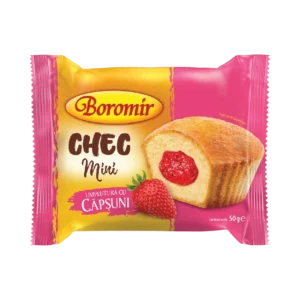 boromir chec mini boromir cu umplutură căpșuni 50g