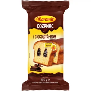 cozonac boromir cremă cu ciocolată rom 450g
