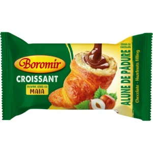 croissant boromir cu cremă cu ciocolată cu alune de pădure 60g