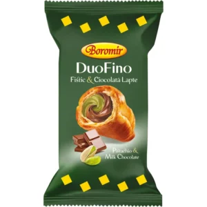 croissant duofino creme cu fistic și ciocolată lapte 75g