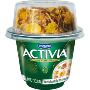 danone activia iaurt alb cu fulgi de cereale